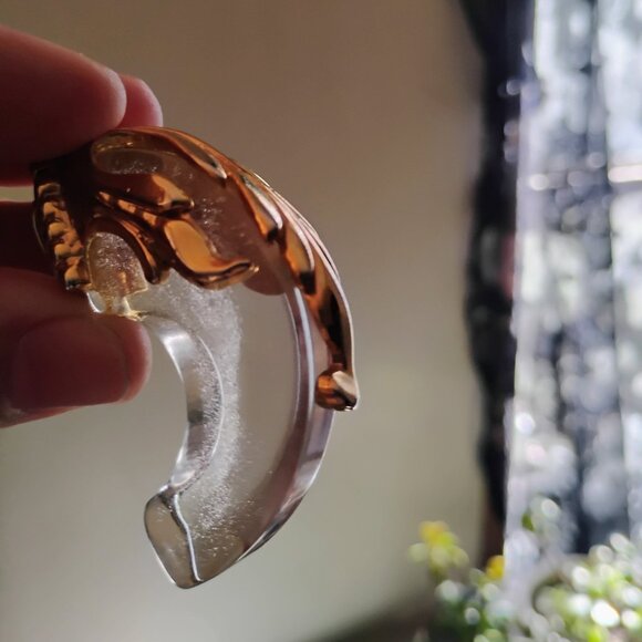 Vintage Inna Cytrine Style Lucite Earrings - Picture 4 of 4